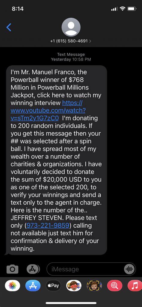 text message from mr manuel franco.